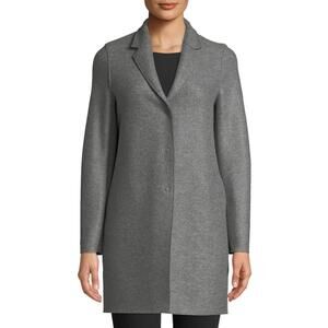 New HARRIS WHARF LONDON Pressed Wool Cocoon Coat In Gray Size 46 IT / Large $700